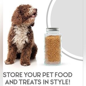 Pet Treat Glass Container 124oz.